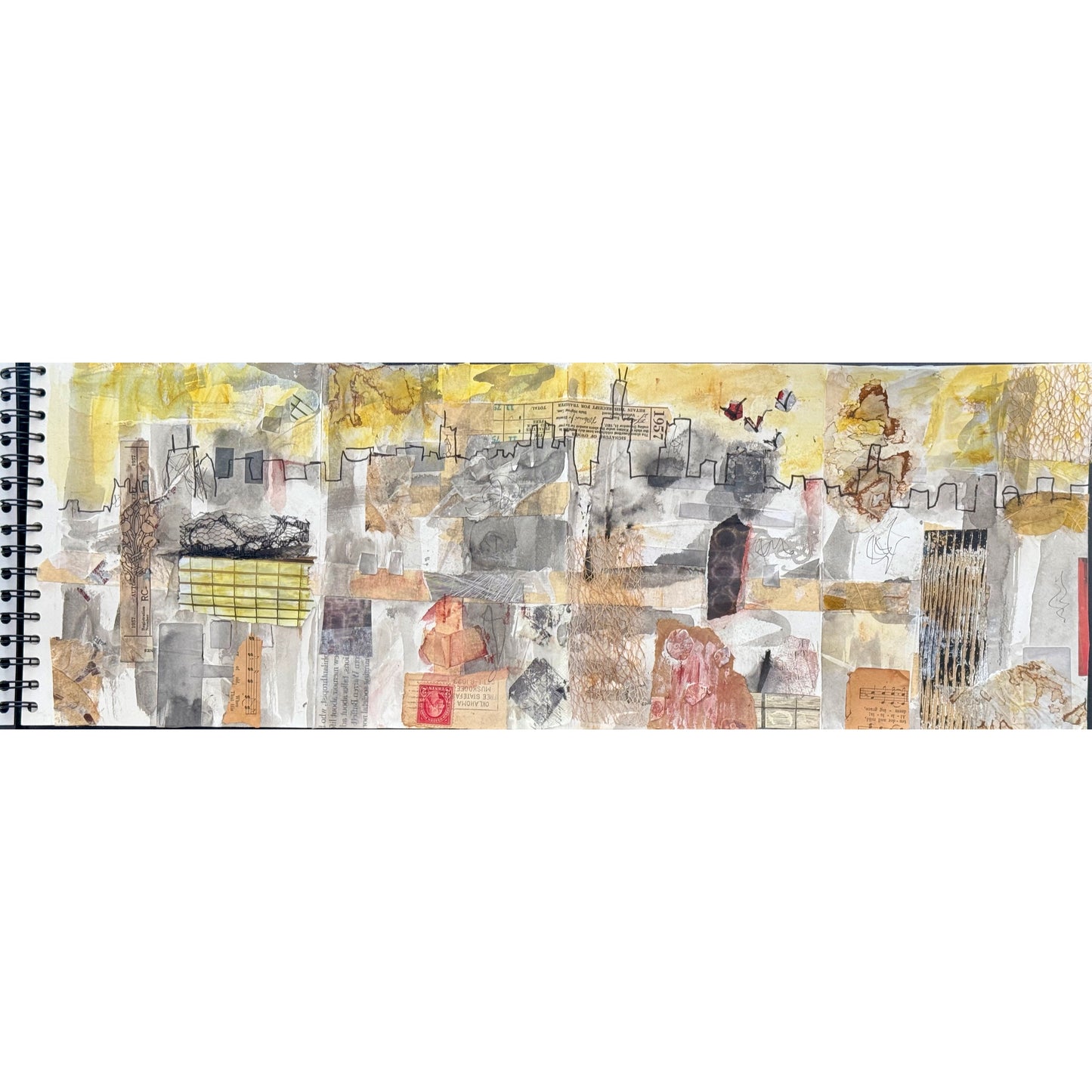 Sketchbook Collage: Mixed Media Explorations Across the Pages, July 10 - July 31