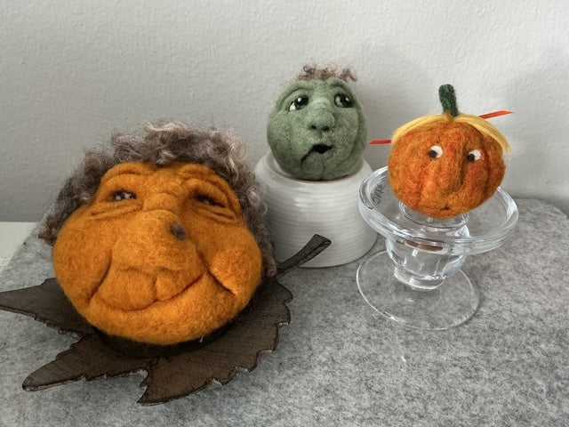 Learn to Needle Felt an Smashed Face Pumpkin- 1 Day Workshop - Saturday, Morning - October 3, 2026
