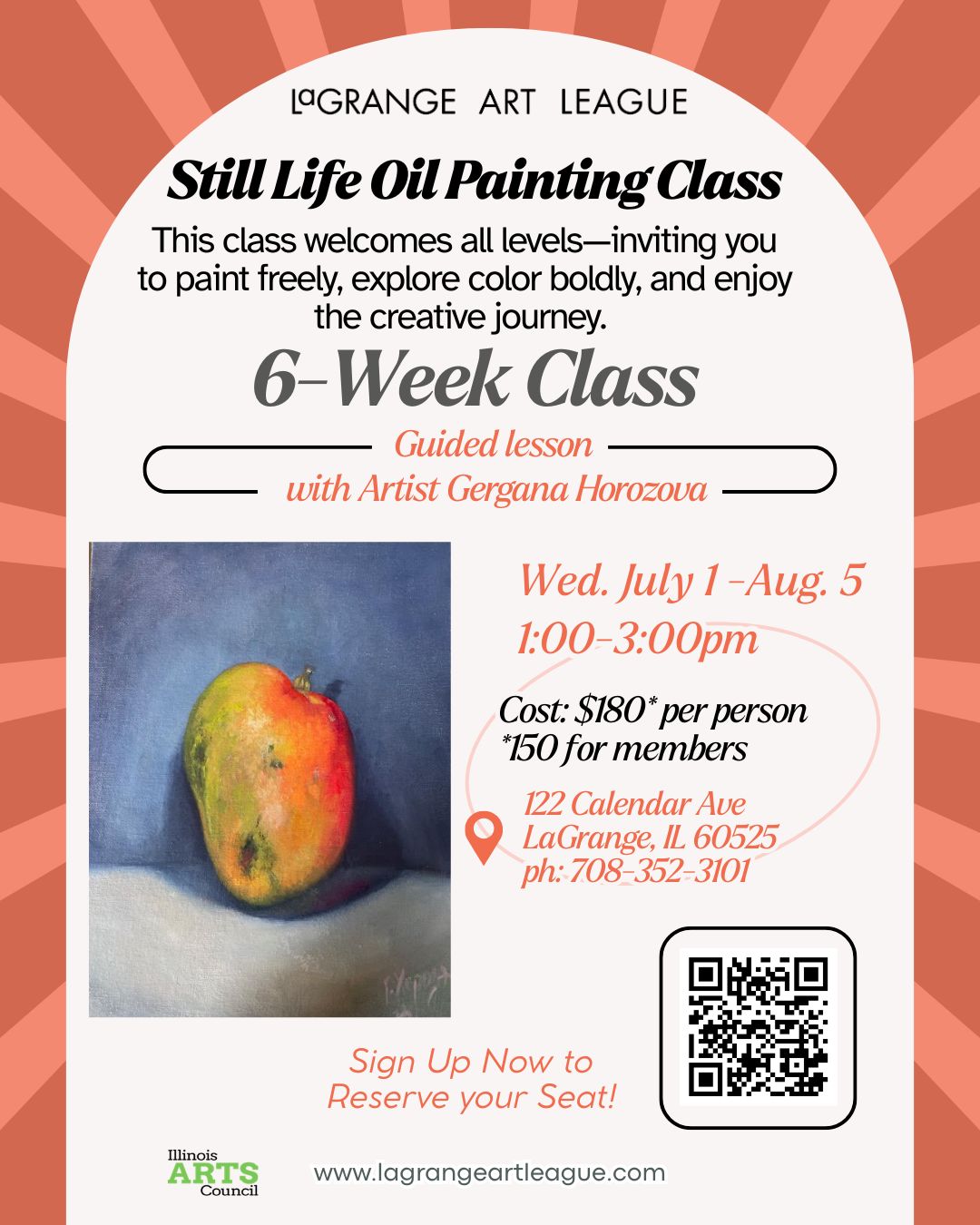 Still Life in Oil - Wednesday Afternoons - July 1 - August 5