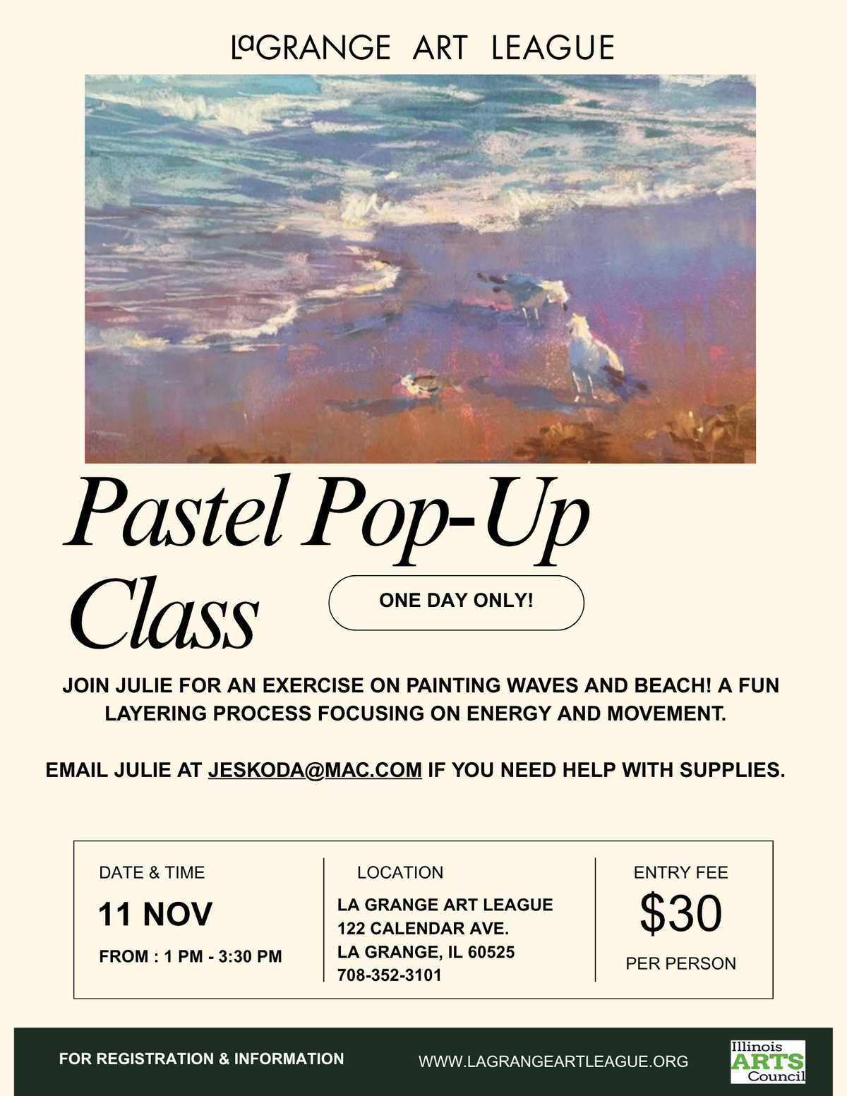 POP-UP Pastel Painting - Wednesday (in person) - November 11, 2026