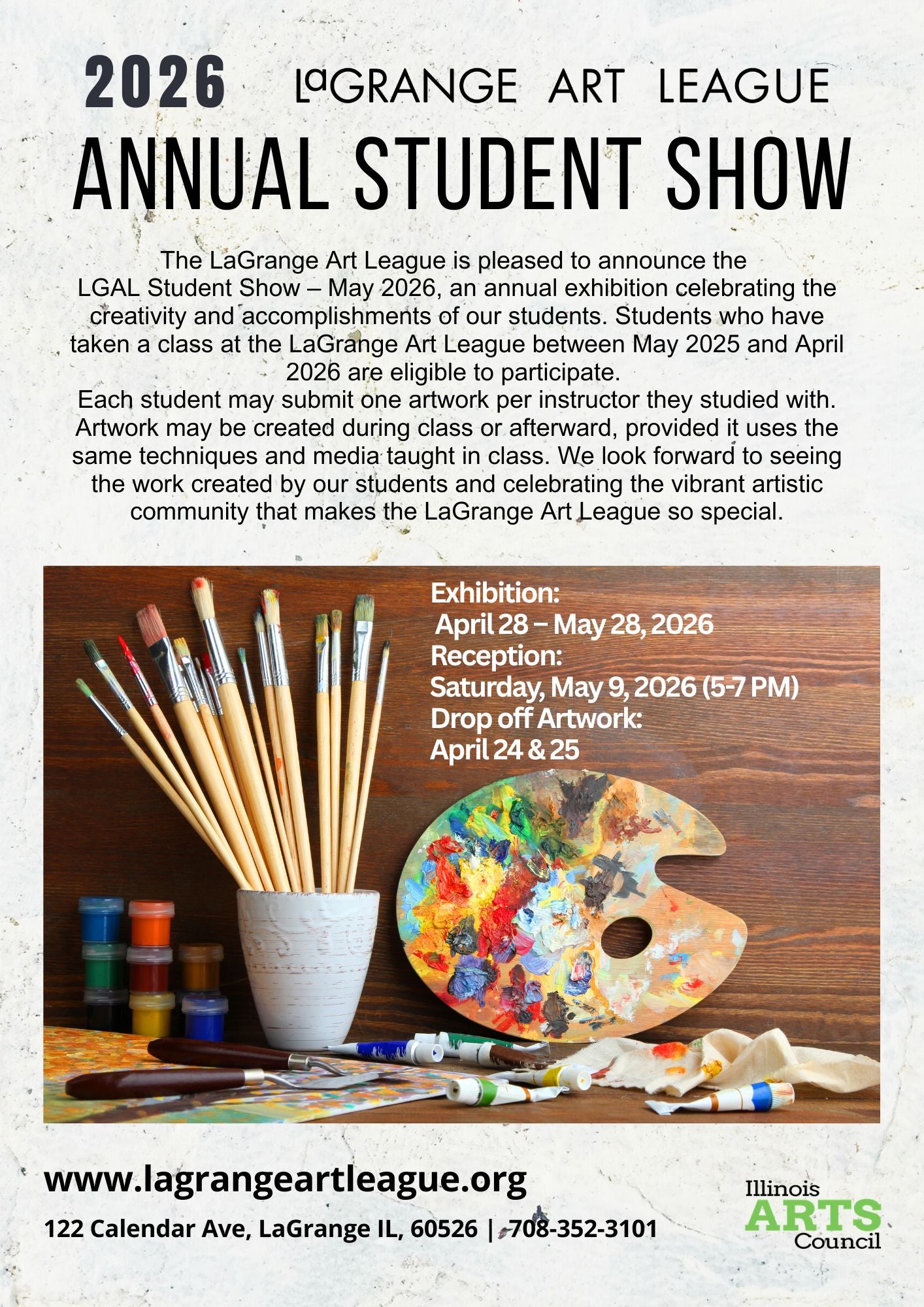 Gallery Event: LGAL Student Show Reception, Saturday, May 9th from 5-7pm