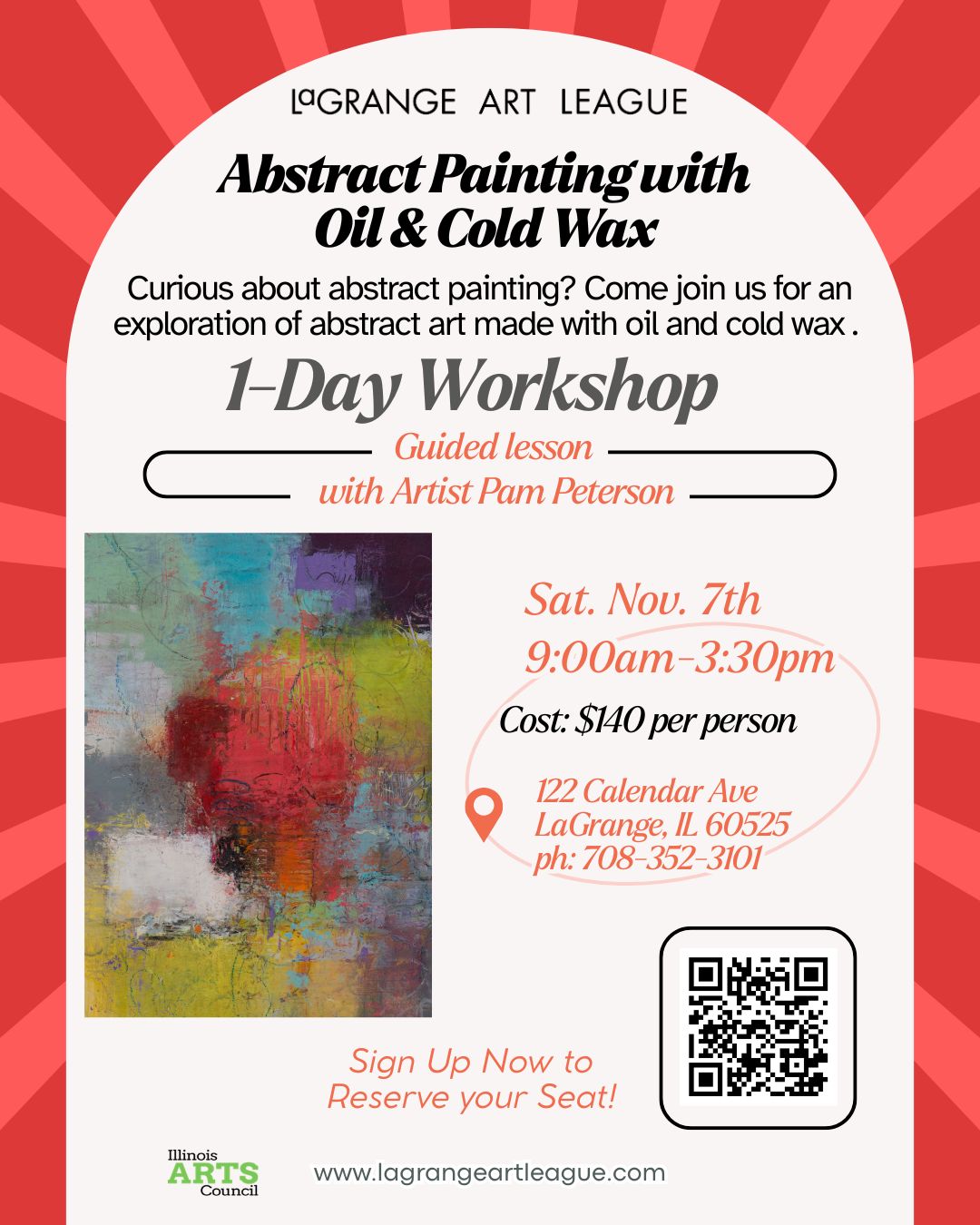 Abstract Painting with Oil & Cold Wax, Saturday, Nov. 7th, 9:00 AM -3:30 PM