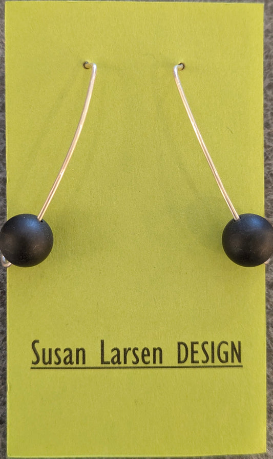 Gallery - Larsen - SL644 -Sterling Silver Onyx Earrings
